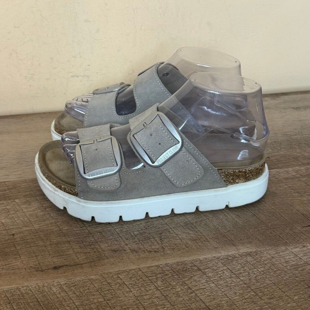 Project Cloud Greece Chunky Platform Sandals double buckle slide size 6 shoes